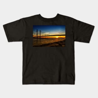 Bridge Sunset at the Indian River Inlet Kids T-Shirt